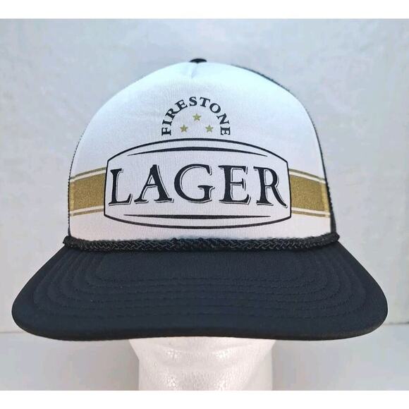 Firestone Walker Brewing Company Lager Hat Cap Snap Back White Trucker Rope - Picture 1 of 8